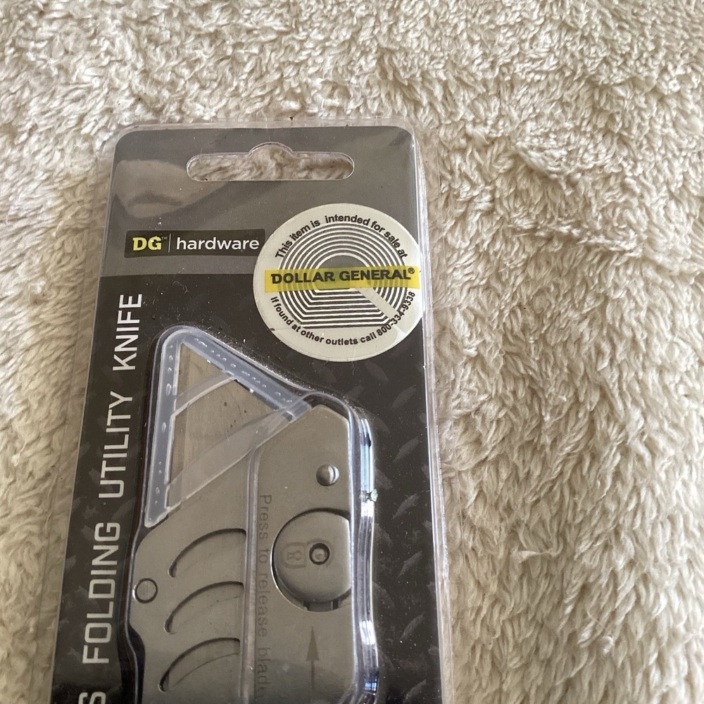 Stainless folding utility knife no DG hardware