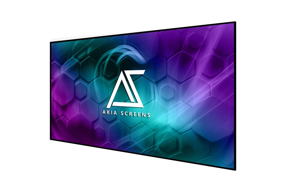 Akia Screens 100 inch Edge Free Fixed Frame Projector Screen 100 Diagonal 16:9 8
