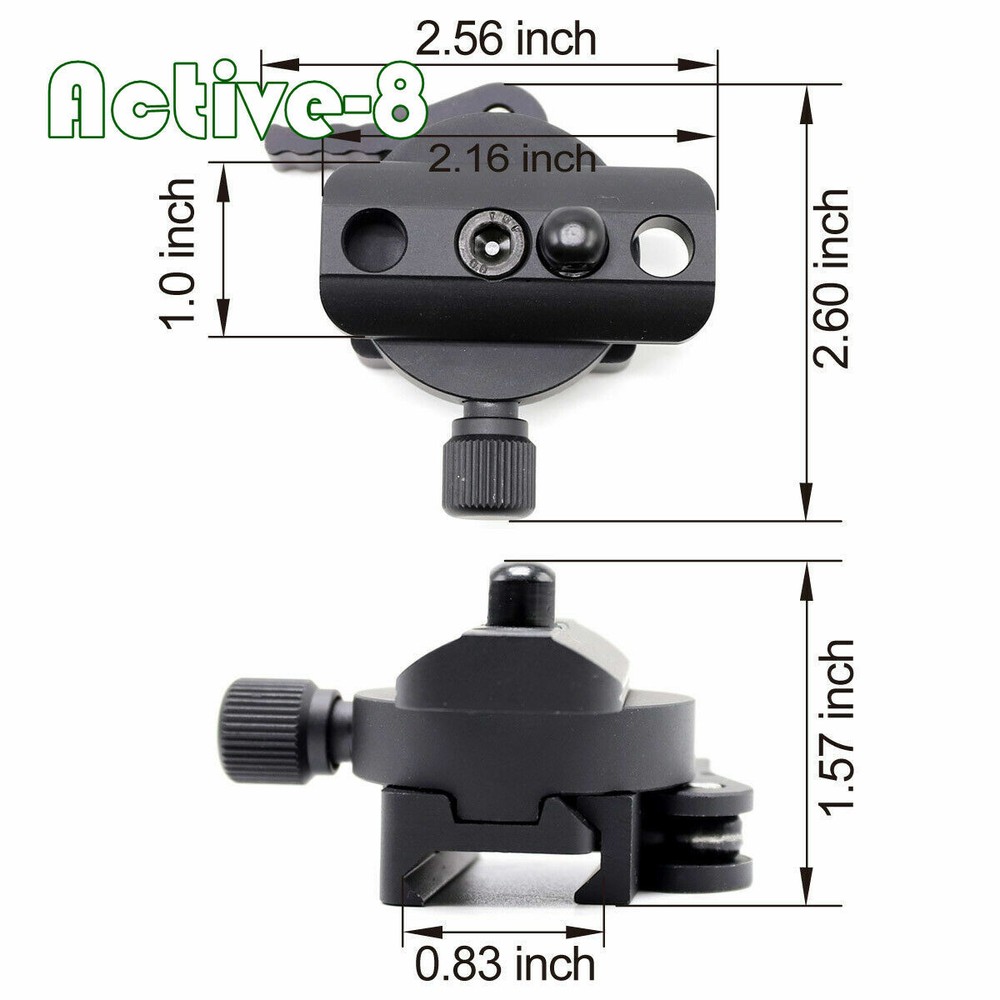 ACTIVE-8 Multi_Function Bipod Adapter QD Picatinny Rail Mount Swivel Stud