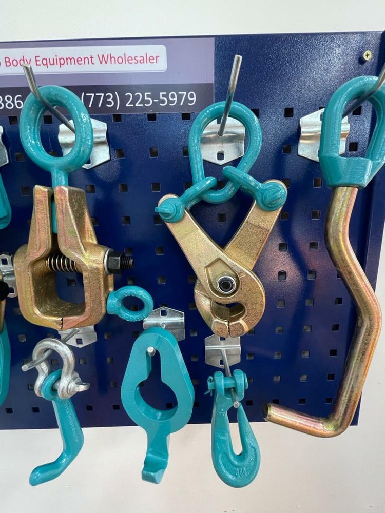 SET#70 - 16 PIECE HEAVY DUTY AUTO BODY FRAME MACHINE CLAMPS SET & PULLING TOOLS