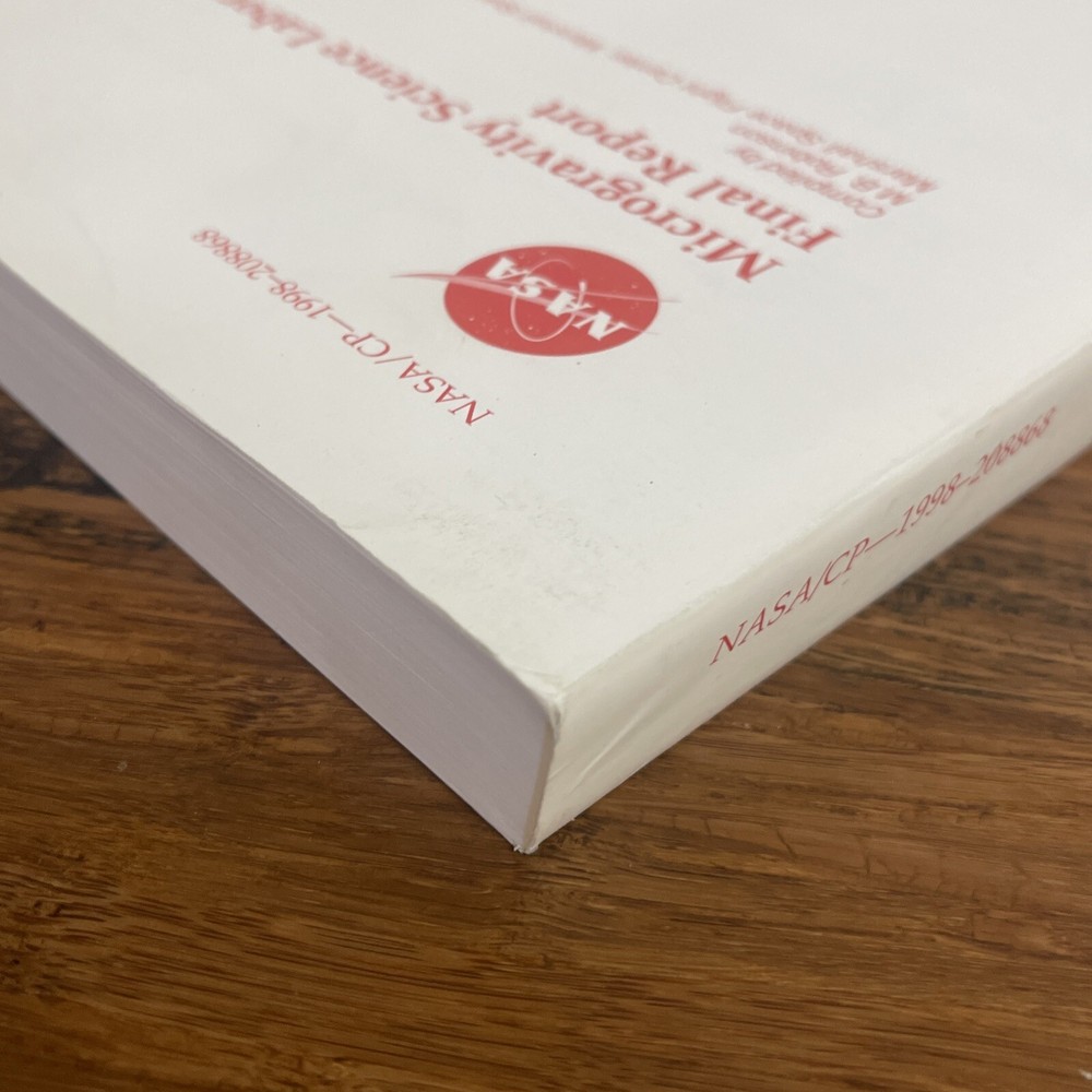 NASA Engineer Owned Technical Manual Microgravity Science Laboratory 1998 Report