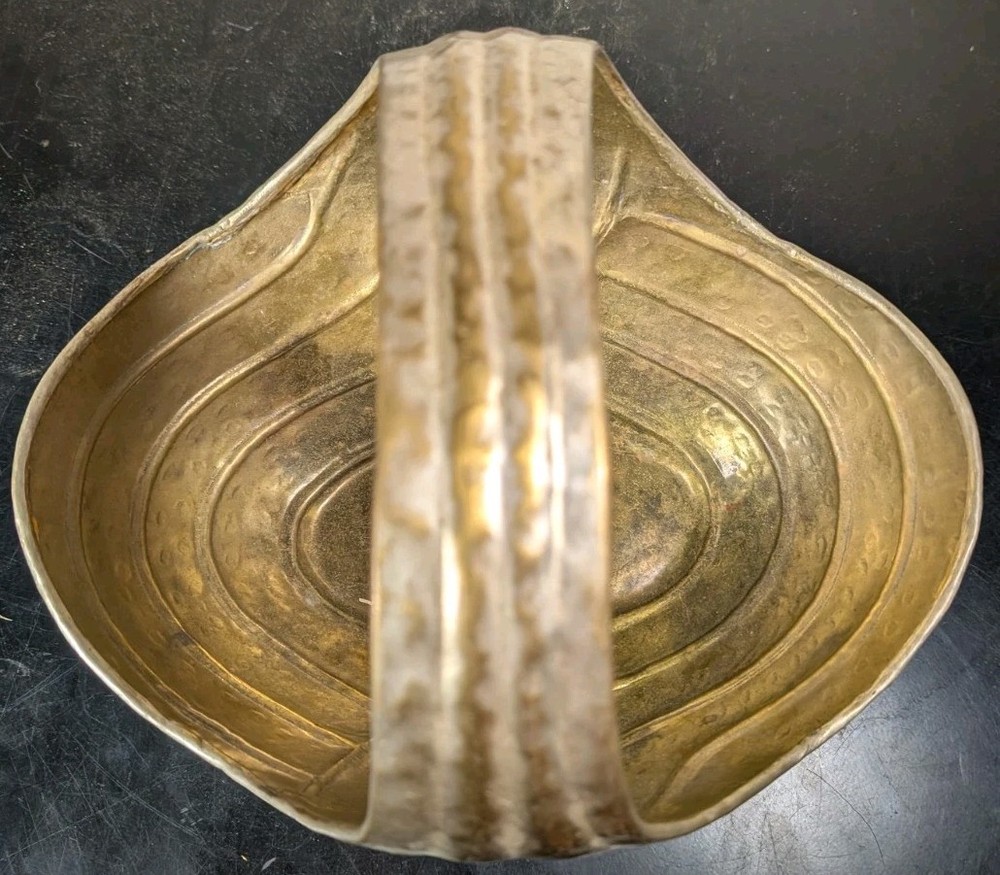 Handcrafted By Goldinger Silversmiths Basket Hammered Pattern Beautiful