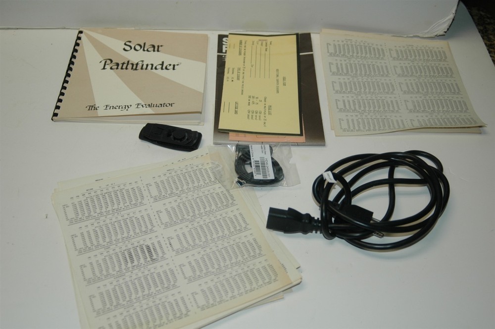 SOLAR PATHFINDER - THE SOLAR ENERGY SYSTEM EVALUATOR ANALYSIS KIT WITH CHARTS