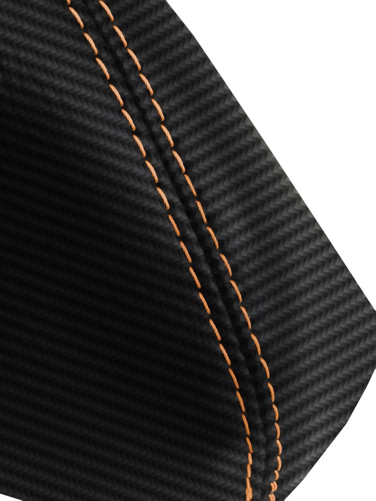 Fits 07-15 Audi Q7 Carbon Fiber Automatic Shift Boot Orange Stitch