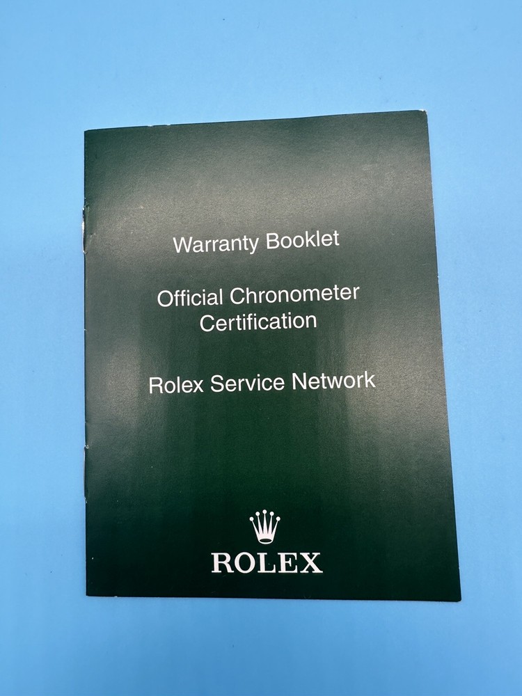 Rolex Warranty Booklet 2008-2014
