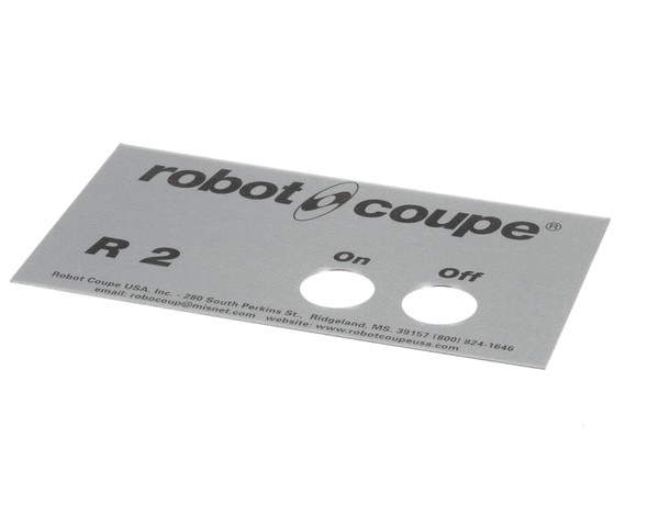 400538 Robot Coupe Front Data Plate Genuine OEM ROB400538