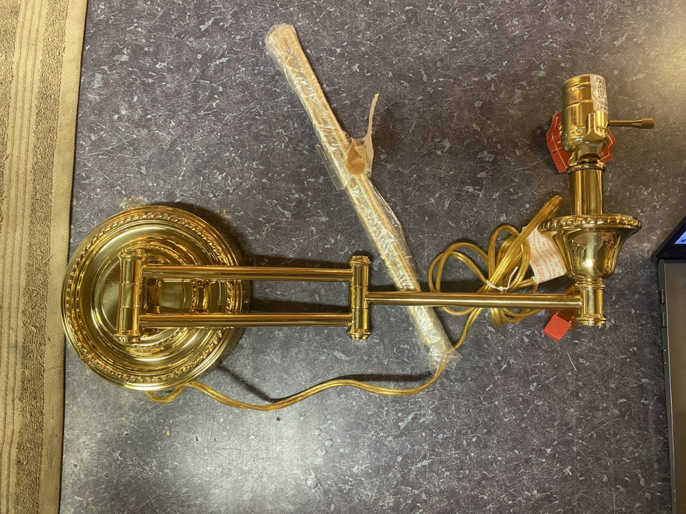 Cast Brass Swing Arm Wall Sconce