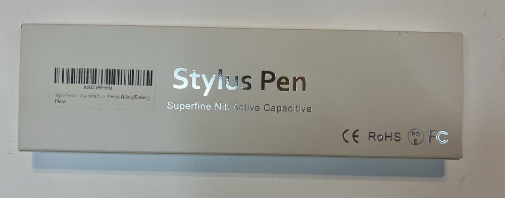 Active Stylus Pen For iPad Superfine Tip USB-C Rechargeable White