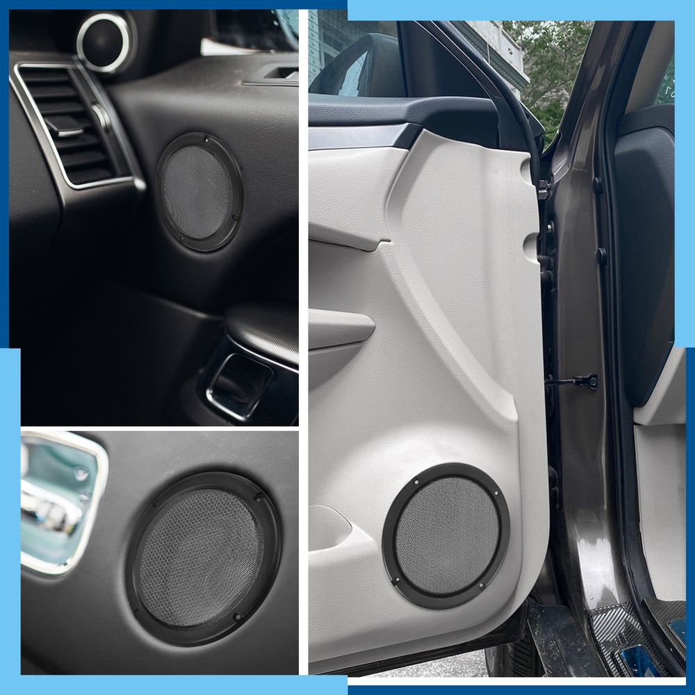 Universal Pack(2) 7 Inch Speaker Grills Cover Mesh Guard Protective Case Black