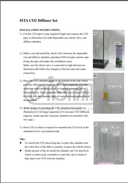 ISTA CO2 DIFFUSER SET