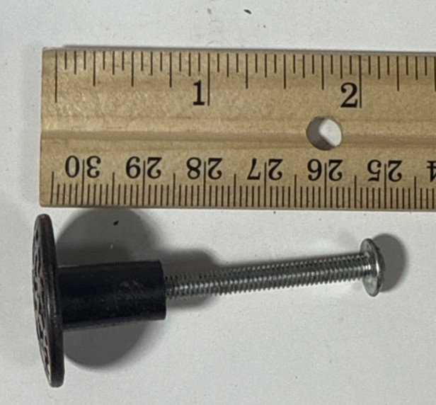 1” Dia Zinc Antique Copper Finish Hardware Drawer Pull