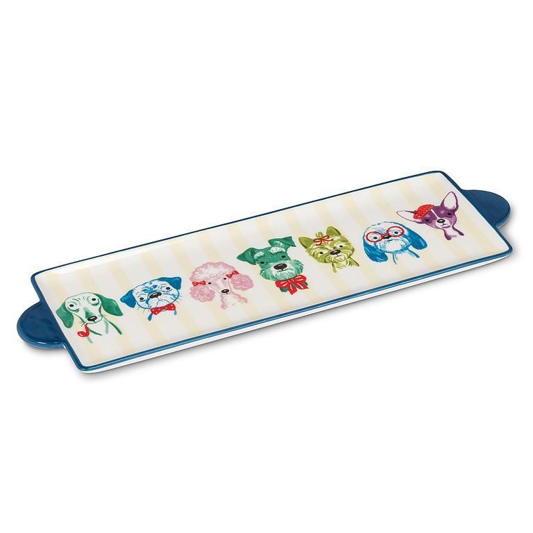 Fancy Assorted Breeds Dog Head Long Tray