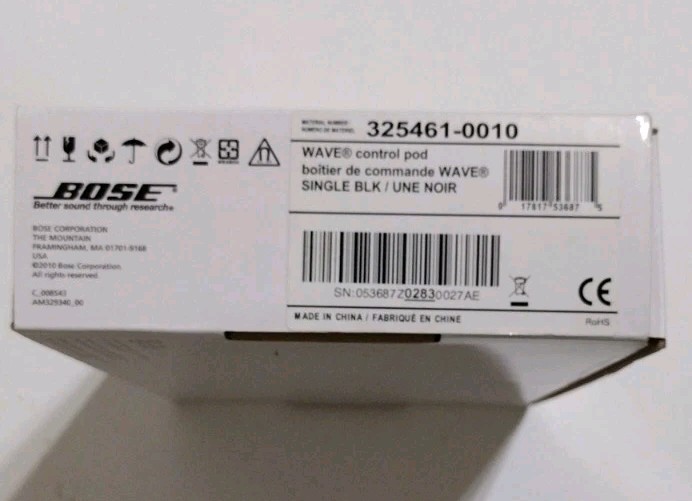 Bose Wave Control Pod Model 325461-0010 Black w/ Box TESTED