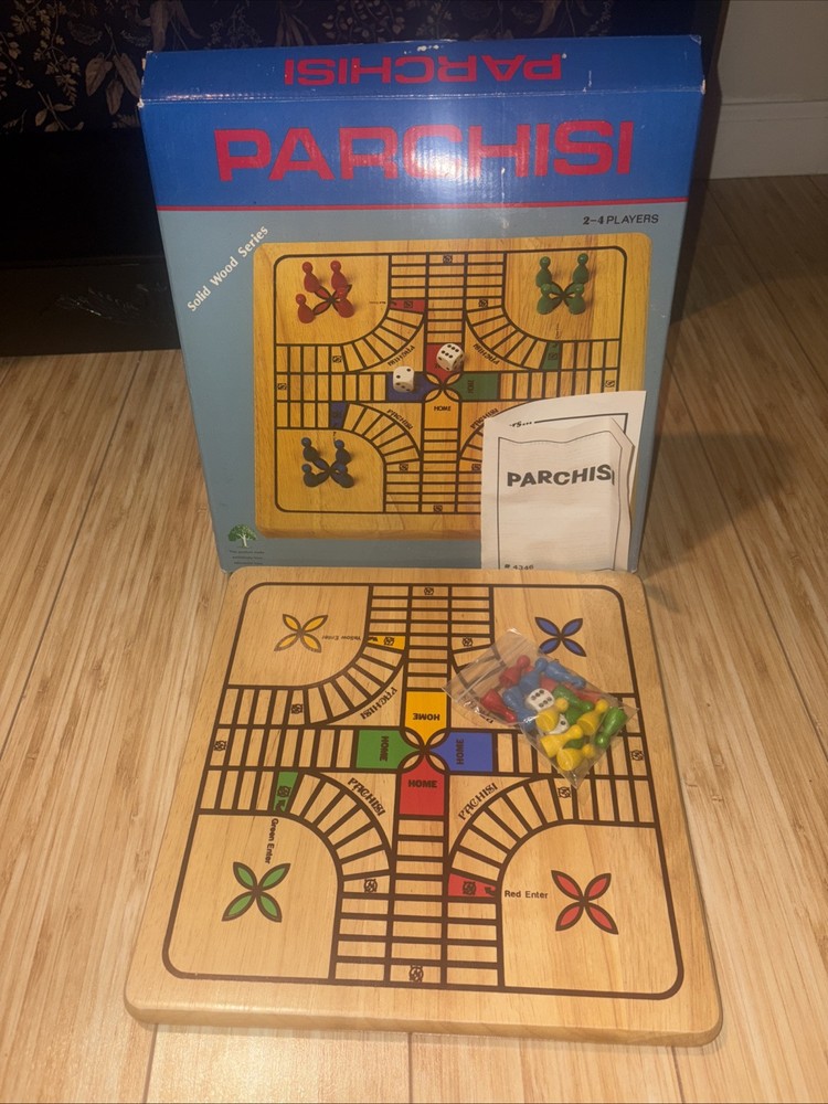 Vintage Parchisi Game Solid Wood Series