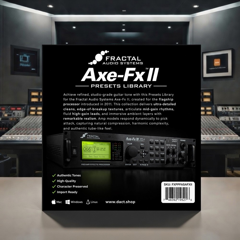 Fractal Audio Systems Axe-Fx II Amplifier Modeling & FX Presets Library