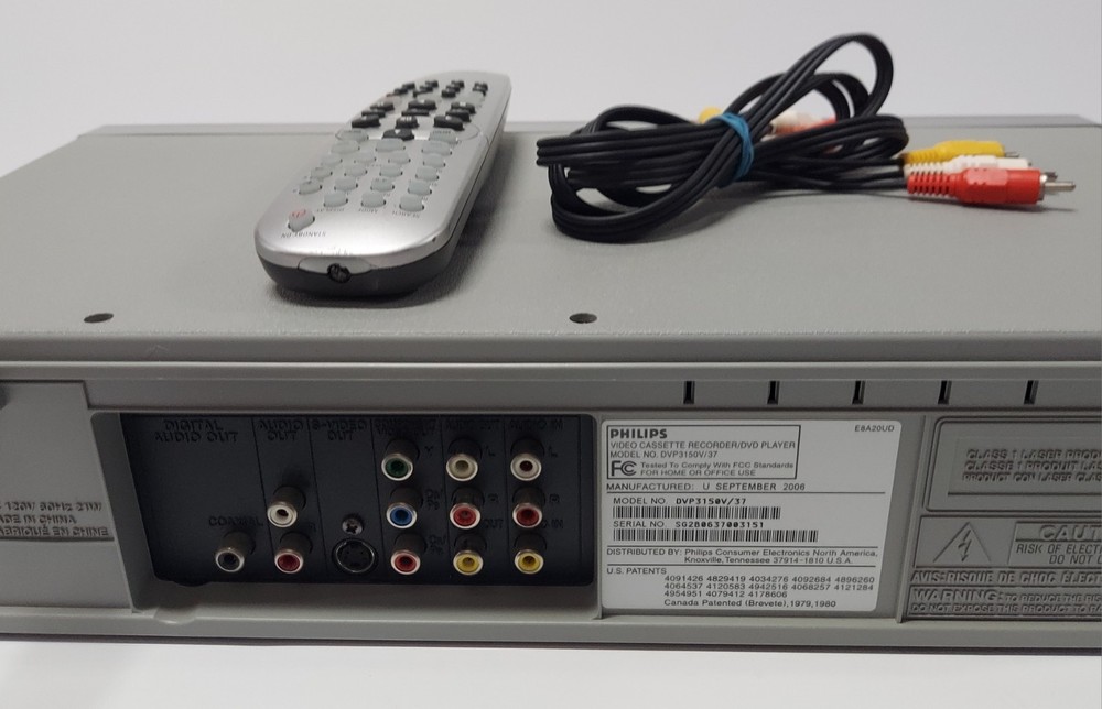 Philips DVP3150V/37 DVD VCR Combo Player 4-Head w/OEM Remote Tested Working