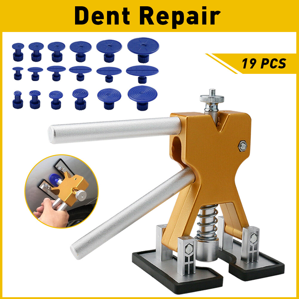 Car Dent Paintless ReHail Dint Damage Remover Puller Lifter 19 Tab Tool Kit E