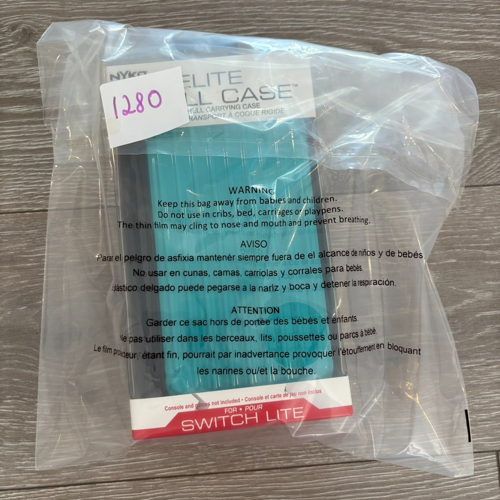 Nyko Elite Shell Case Turquoise Hard Shell Protective Case Nintendo Switch Lite