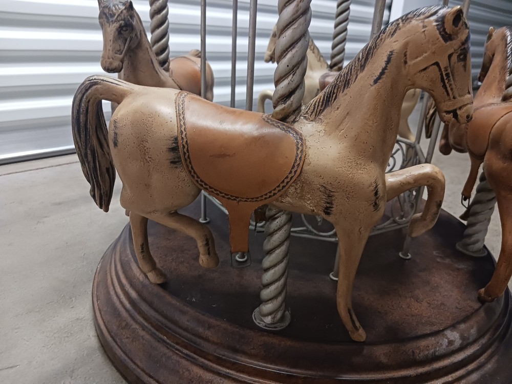 2-Carousel Horse End Tables
