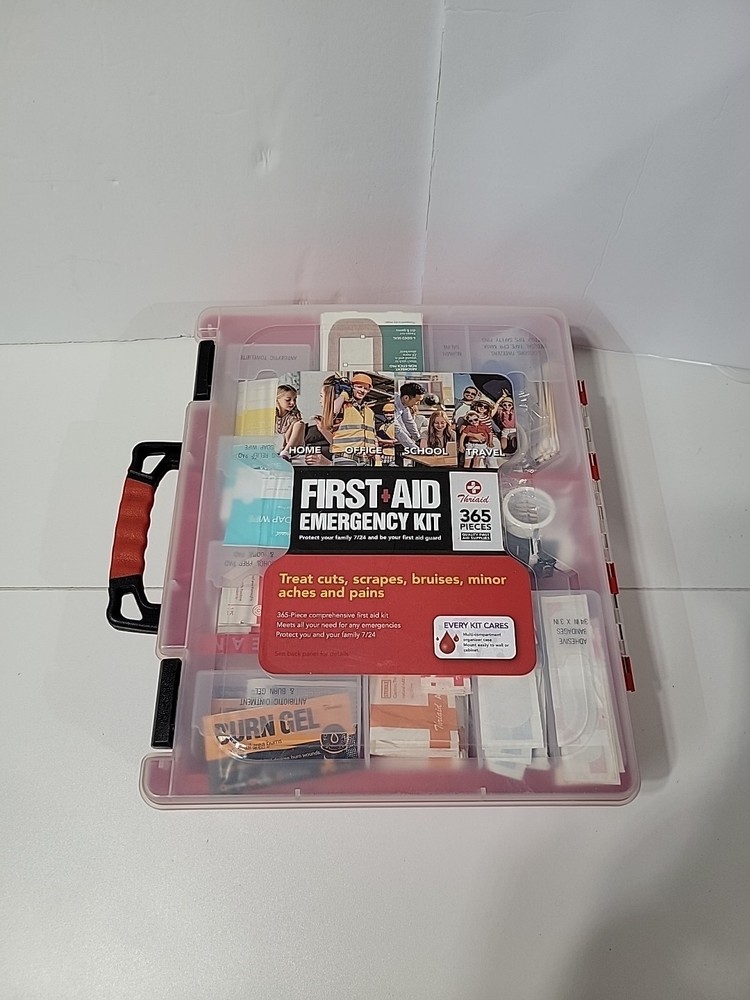 365 Piece First Aid Kit, Multi Compartment Durable Hard Case