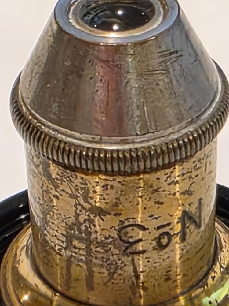 Rare ANTIQUE C. REICHERT Wien № 3 objective microscope Brass