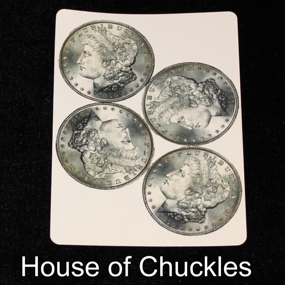 Morgan Dollars, Bicycle Printed Gaff Card, Red