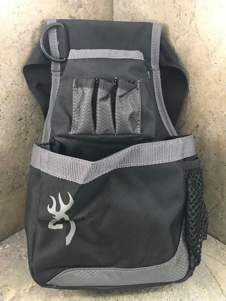 Browning Flash Shell Pouch 121062692 Black/Gray Adjustable Belt