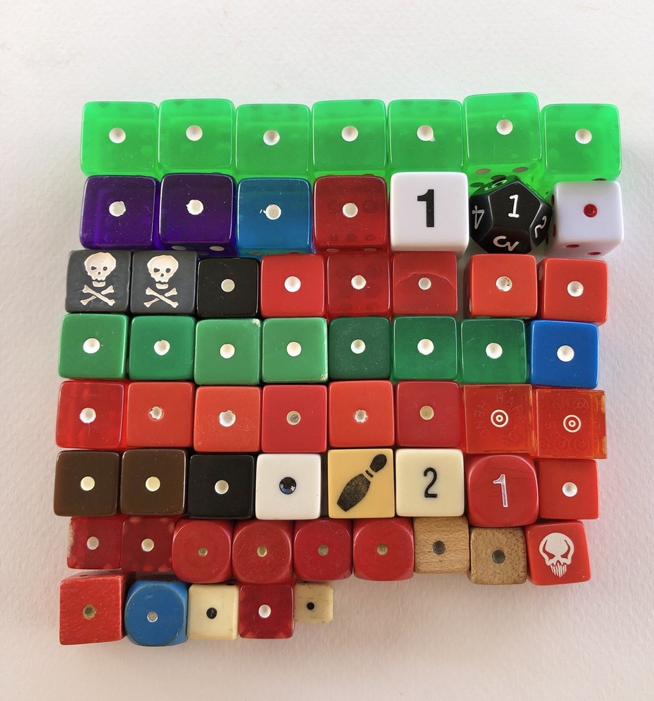 Vintage Dice Lot 60 Pieces