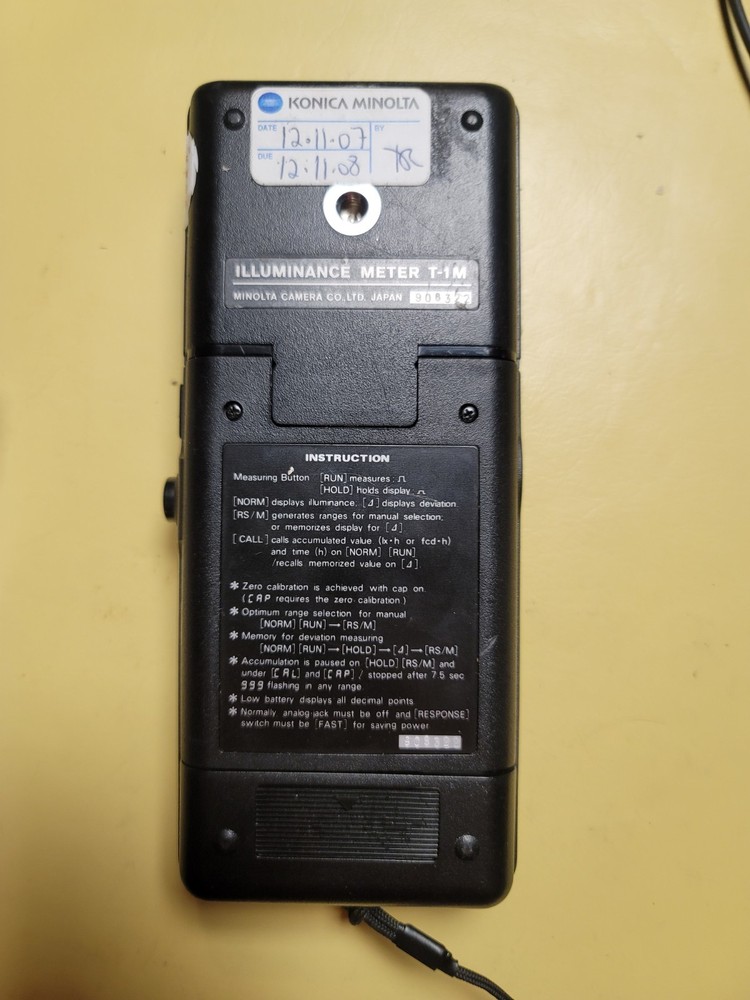 Minolta Illuminance Meter T-1M with Case, strap, tested