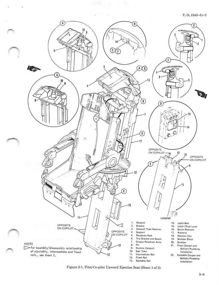 B-52 Pilot/CoPilot Upward Ejection Seat Overhaul Inst's Flight Manual (CD)