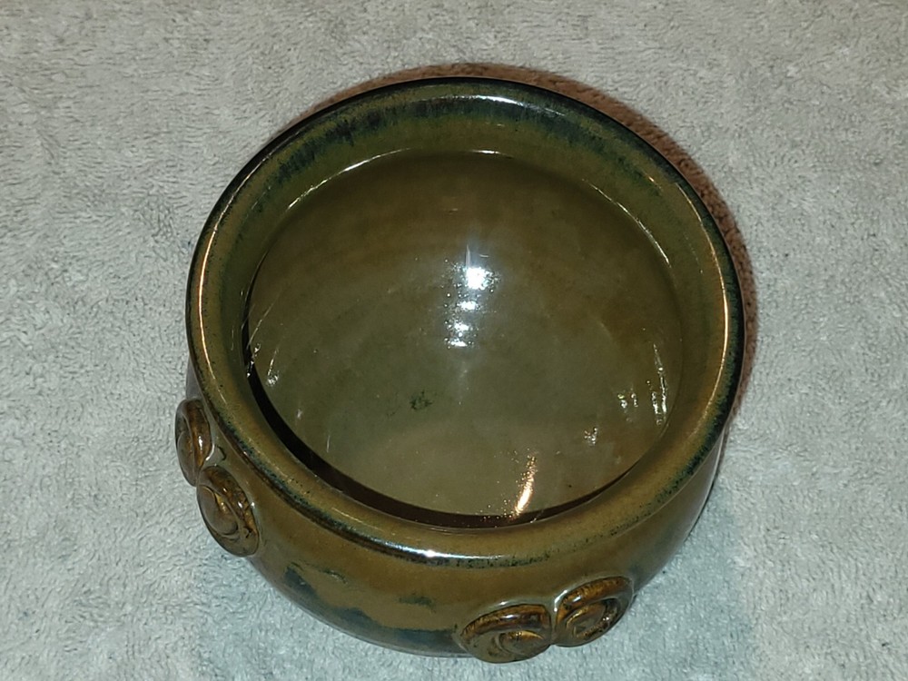 Studio Art Pottery Small Ceramic Bowl Planter Artist Signed
