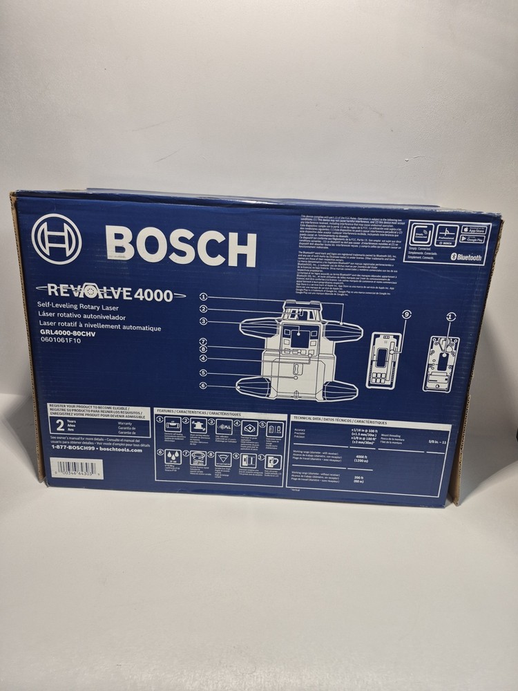 Bosch GRL4000-80CHV 18V REVOLVE4000 Connected Self-Leveling Horizontal/Vertical