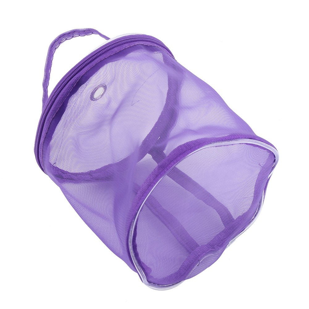 Purple Storage Bag Cylinder Mesh Wool Yarn Exquisite Container Handba