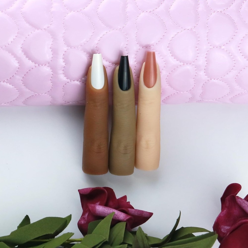 Versatile Silicone Finger for Manicure Practice - Great Gift for Nail Starters