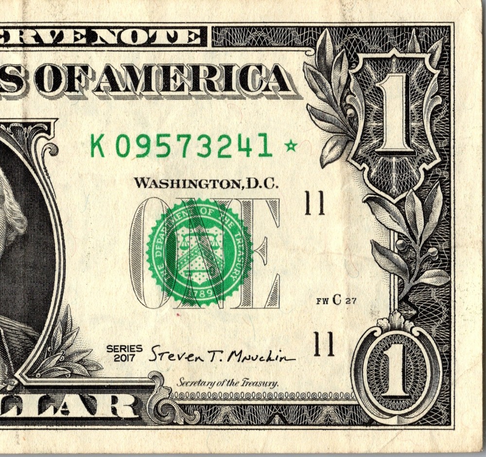 2017 K Star note Fancy Serial Number Regular Run