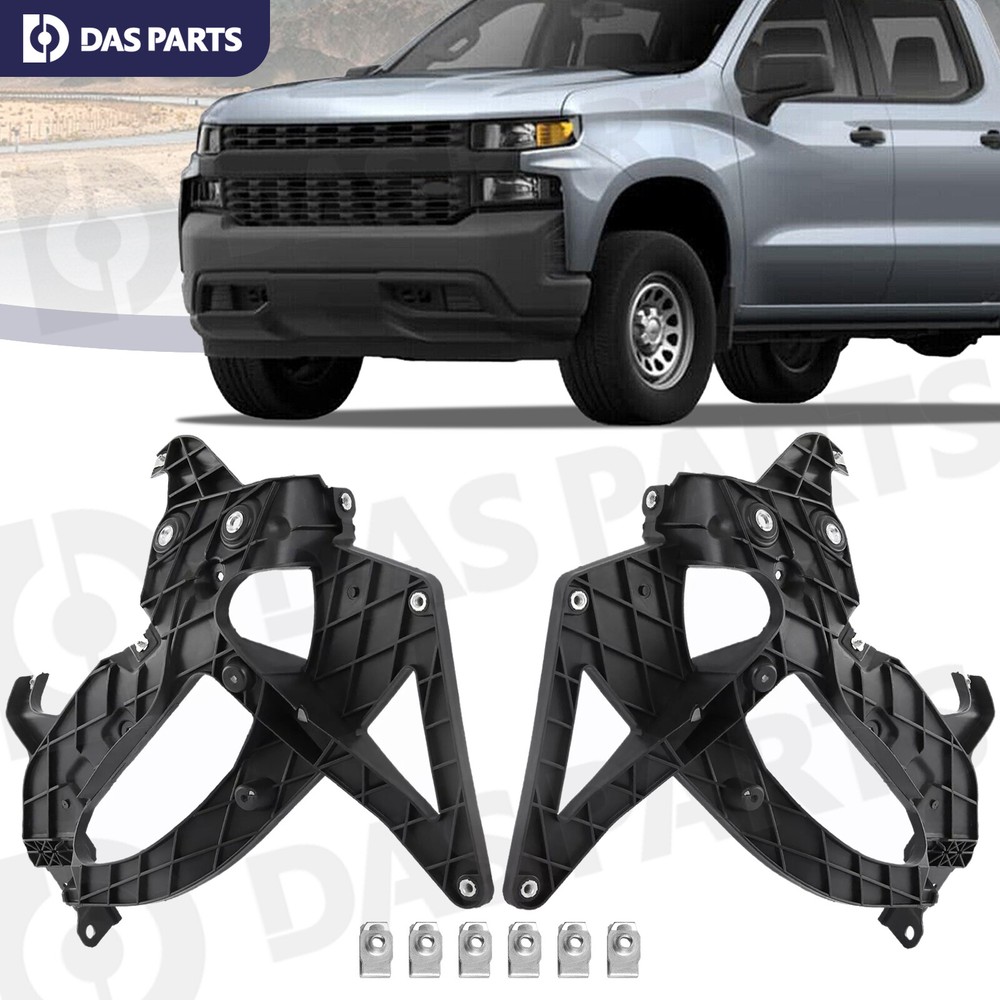 Front Bumper Support Retainer Brackets Left Right For Silverado 1500 2019-2022