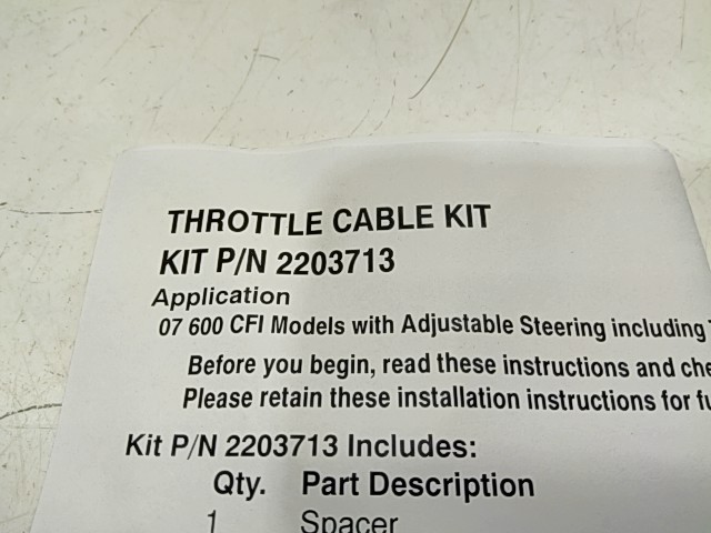 Throttle Cable Kit - ---- POLARIS NOS
