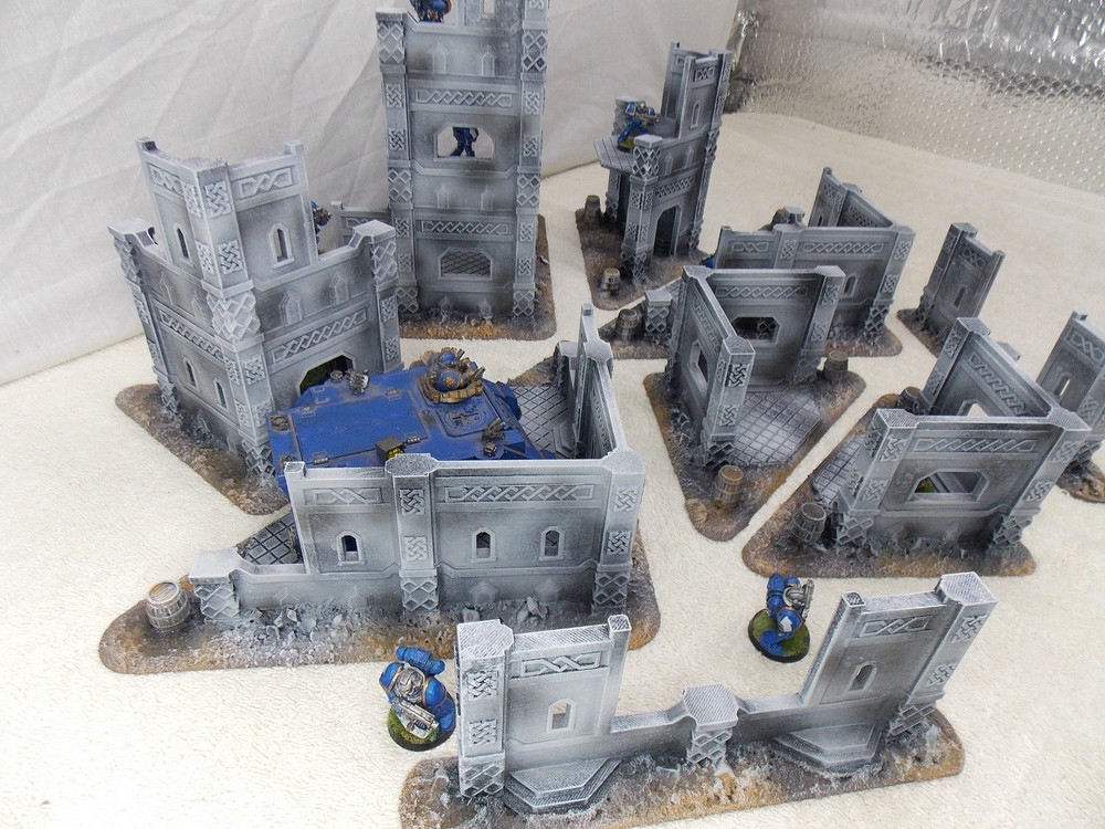 WARGAMING TERRAIN PAINTED, MEGA BUNDLE SET OF 9 PIECES