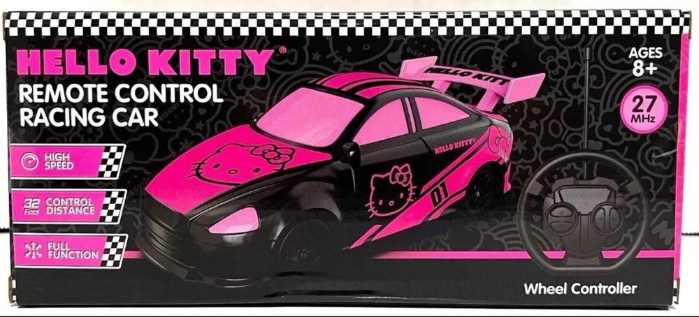 💞💕Sanrio Hello Kitty Remote Control Racing Car With Wheel Controller 💕💞