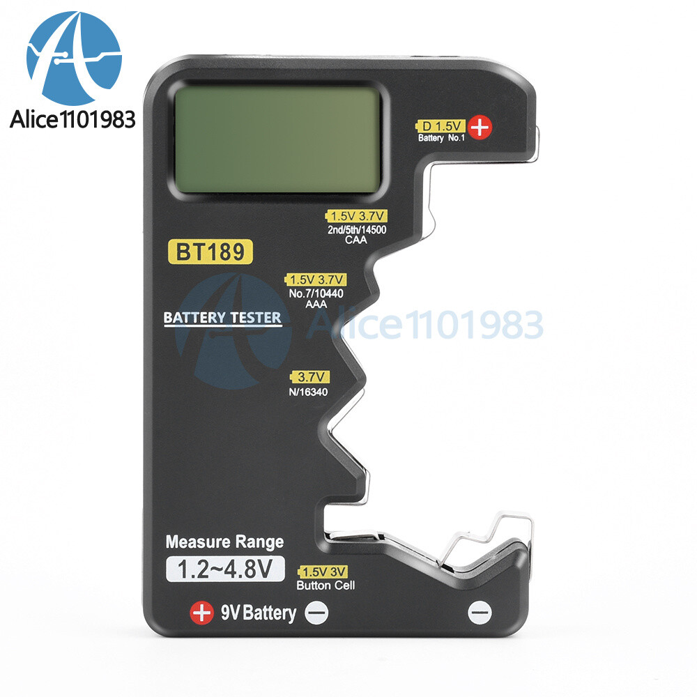 Digital Battery Tester Checker Electricity Indicator Universal AA, AAA 9V Button