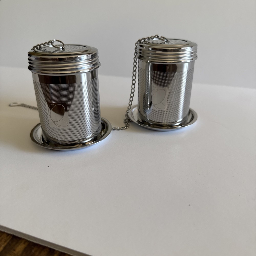 2 Premium Stainless Steel Tea Infusers: Extra Fine Mesh & Secure Threaded Lid