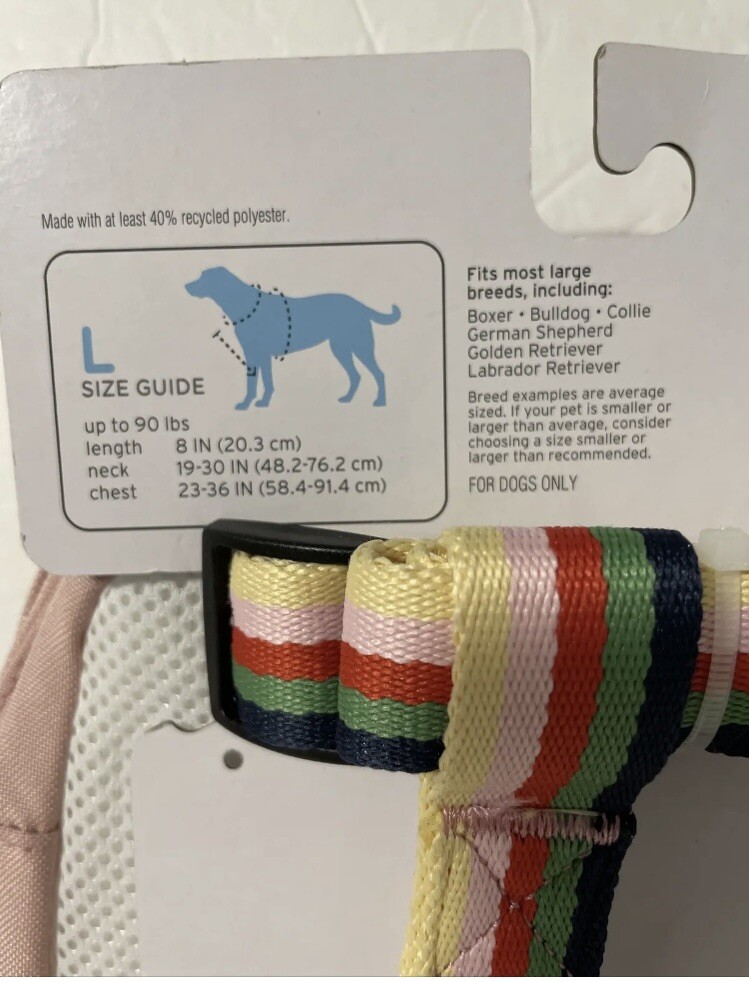 Boots & Barkley Large Backpack Adjustable Dog Harness - Pink NEW