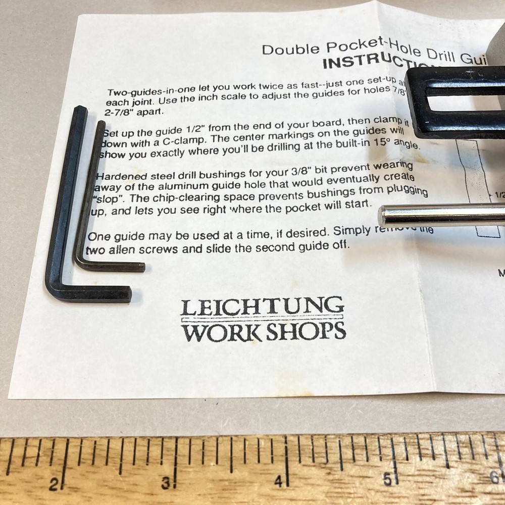 Leichtung Workshops Double Pocket Hole Drill Guide #28084