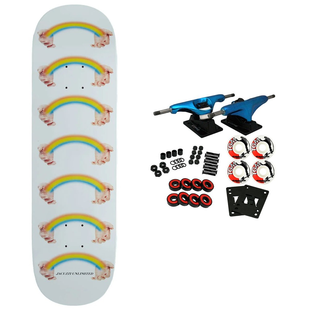Jacuzzi Skateboard Complete Rainbow Hands 7.75" x 31.3"