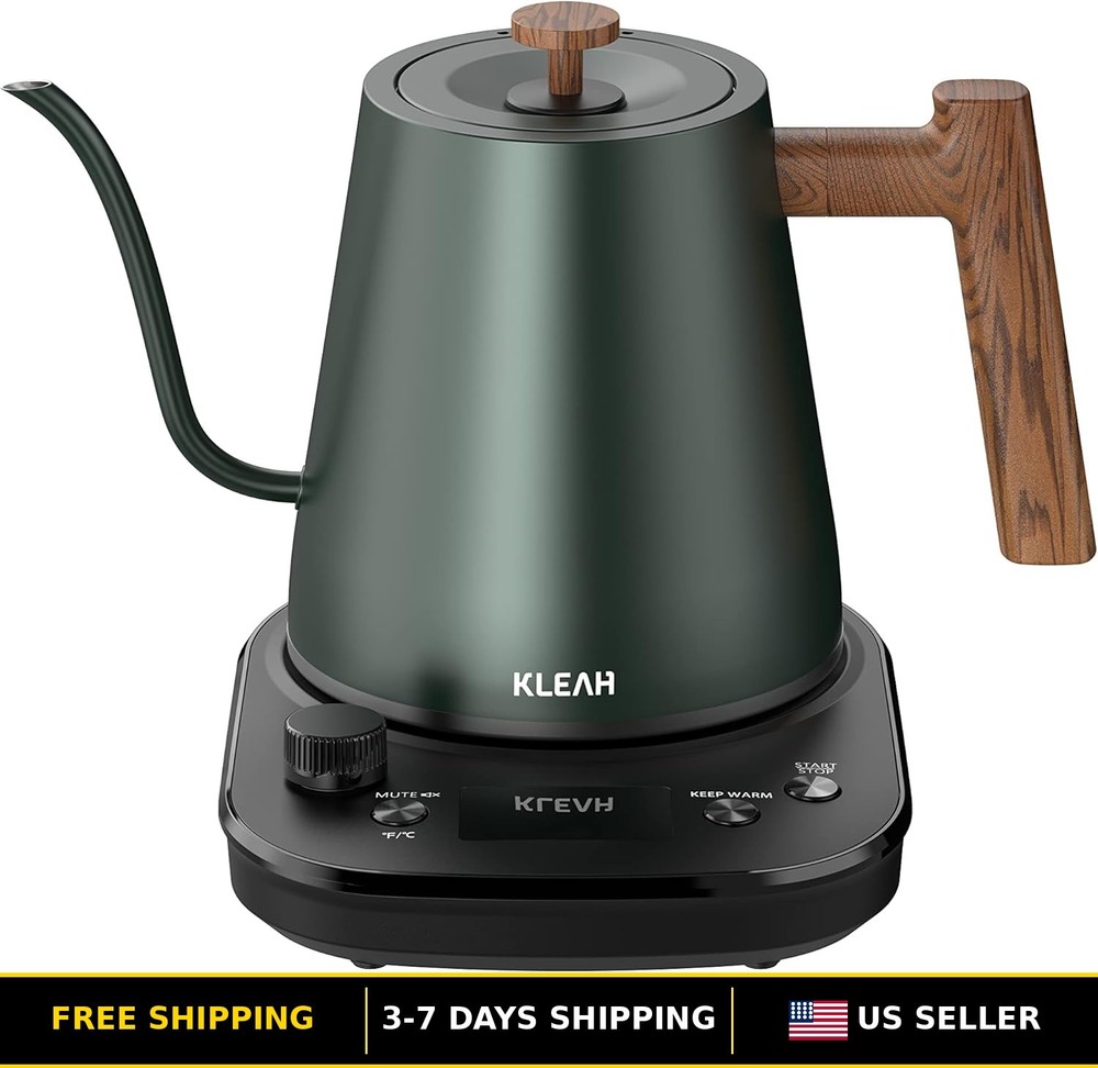 KLEAH Gooseneck Electric Kettle with Temperature Control, 0.8L, Auto Shut Off