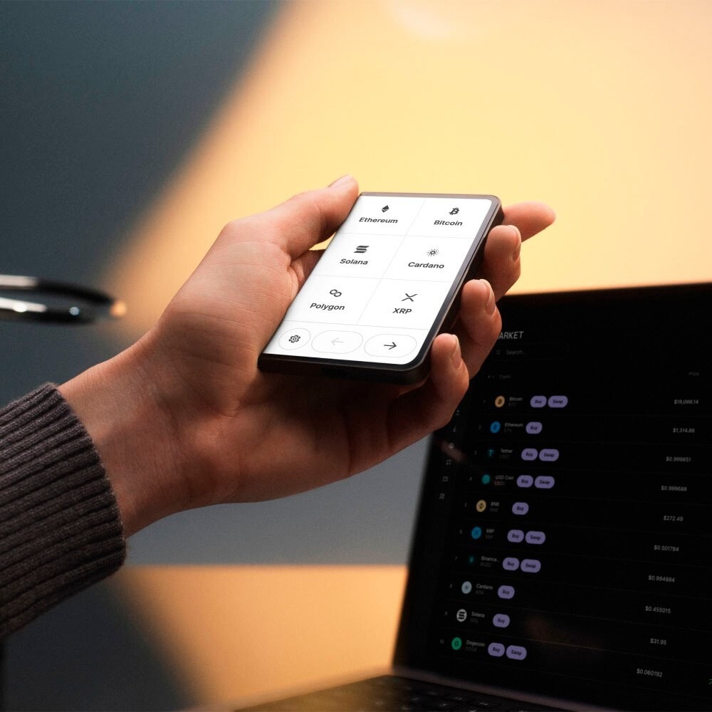 Ledger Stax & Limited Edition Shell Crypto Hardware Wallet - E Ink Touch Screen