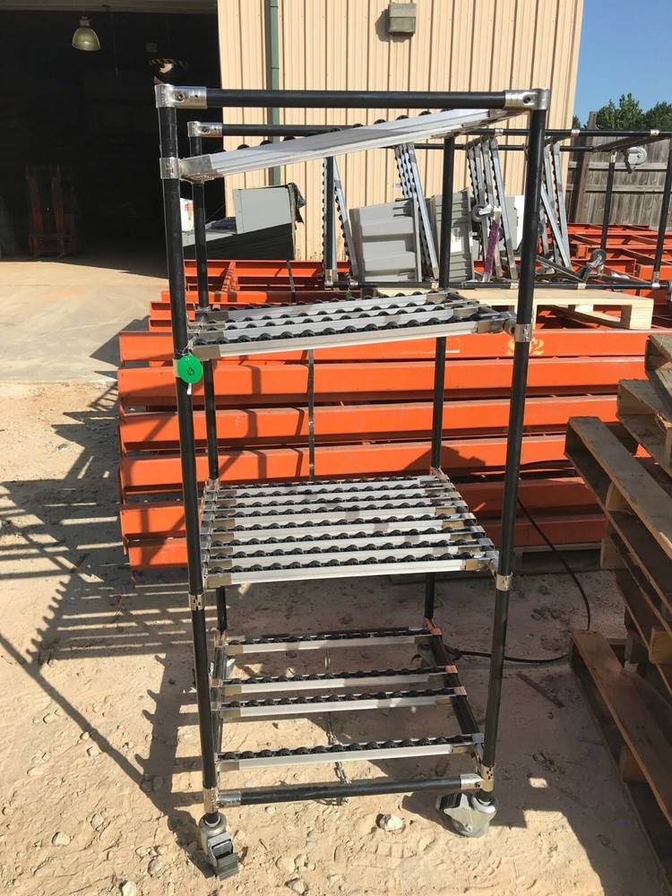 Used Creform Adjustable Modular Material Handling Roller Rack - 26" X 64" X 26"