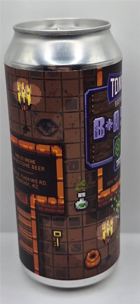 Craft Beer Can Tombstone Brewing Contra Cheat Code B*A Start Triple IPA
