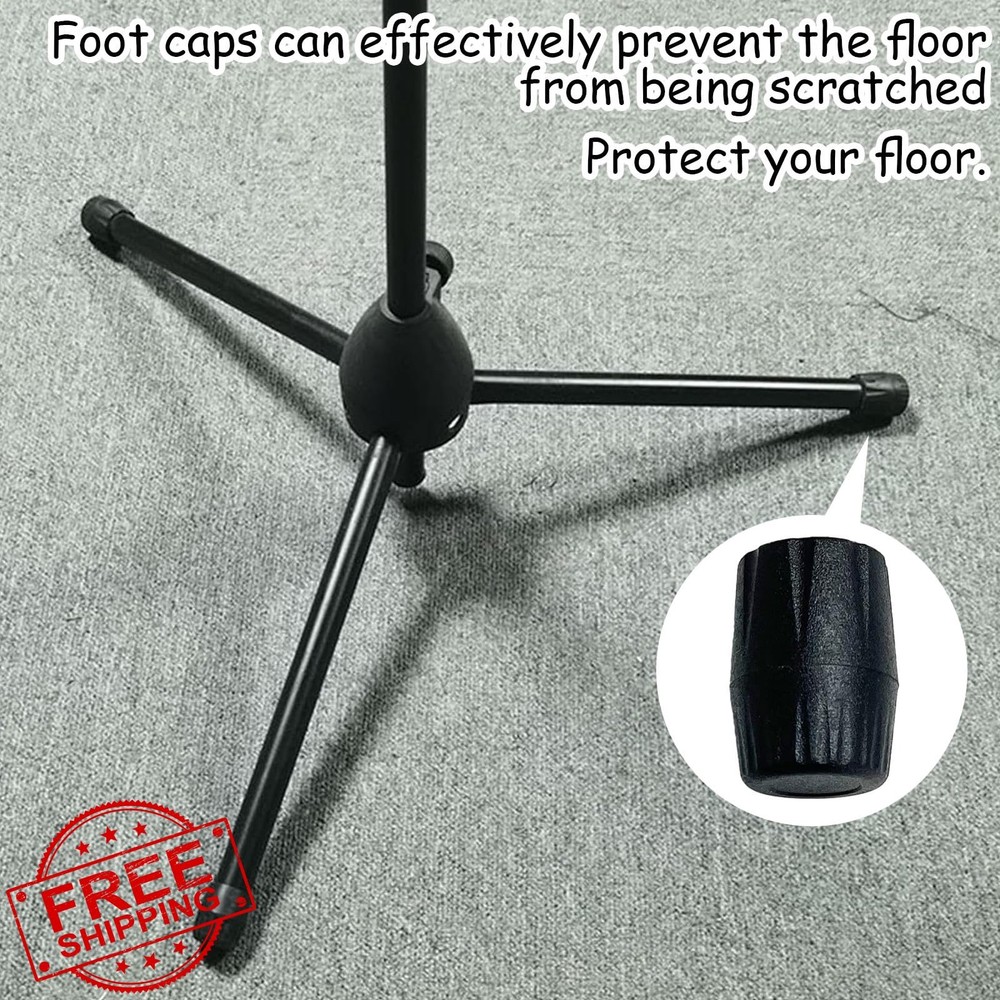 10pcs Rubber Mic Stand Foot Protectors 19mm Pipe