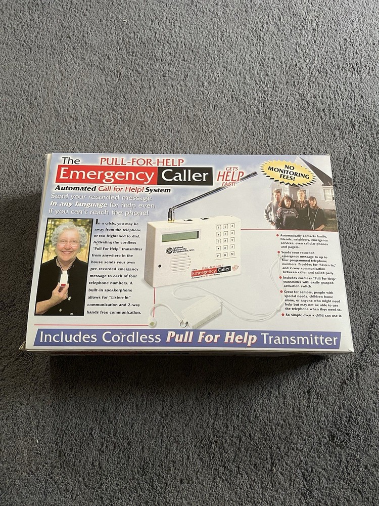 PULL-FOR-HELP Emergency Caller automated system United Security transmitter box